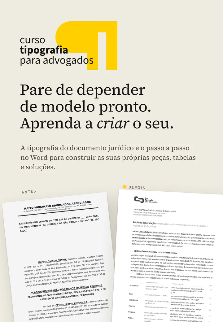 Capa do produto Curso Tipografia para Advogados